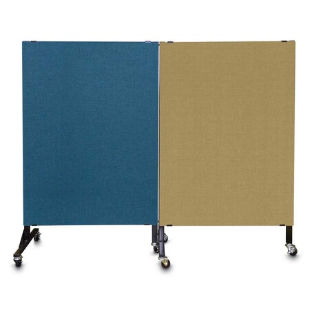 United Visual Products Enclosed Corkboard, 3 Door, 96"x48", 4" Fra UV3420-SATIN-KEYLIME